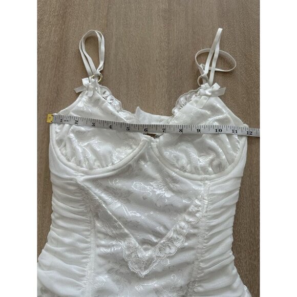 Outcast NWT Euphoria Mini Dress in White Size XS Lace Corset - Picture 9 of 10